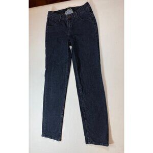 WORN Womens M Jeans Straight Leg Medium Wash Denim Size 4 (bin GG121)